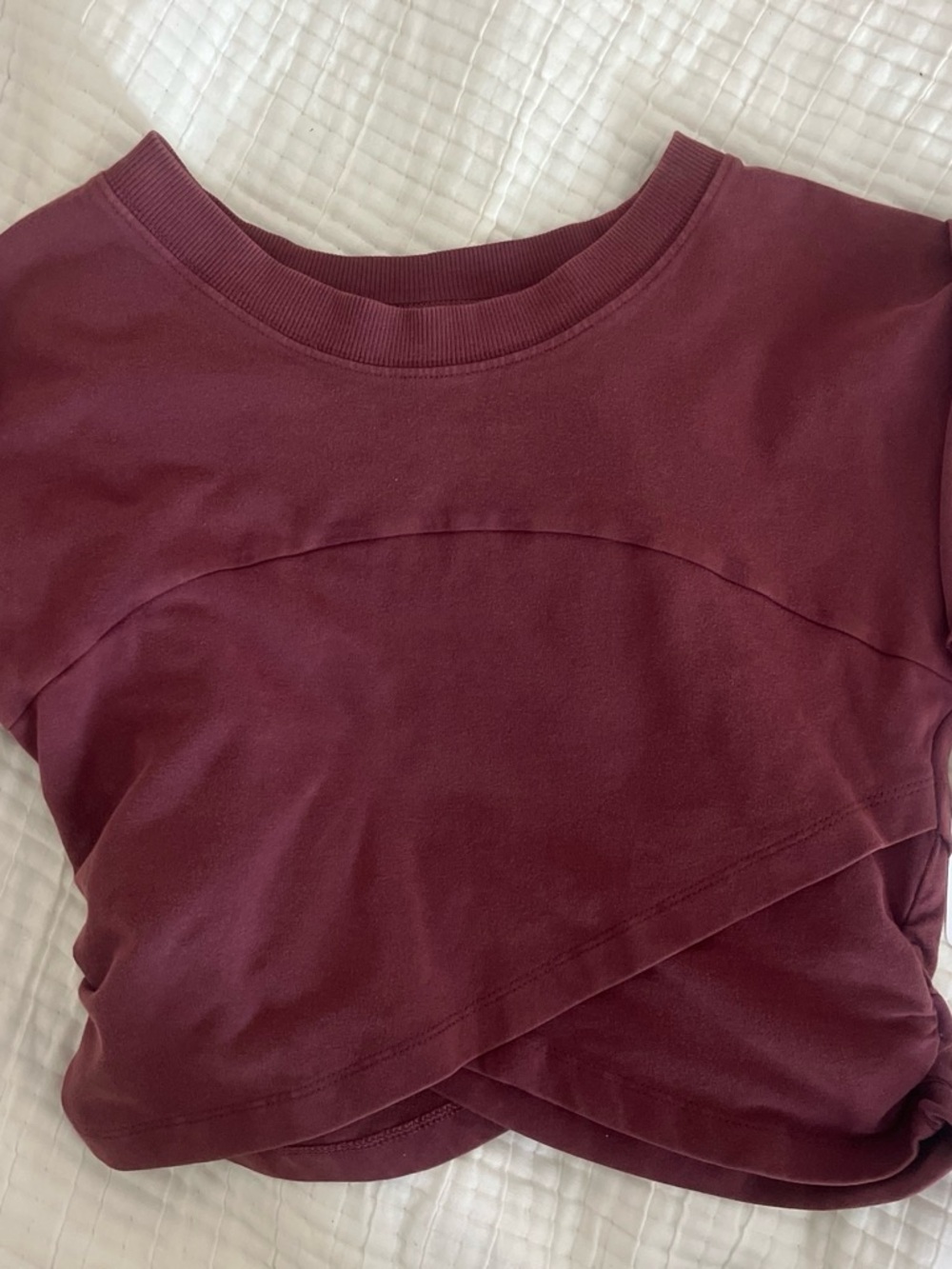 Free People Hot Shot Crossover Top- Clove/Burgundy Size S BRAND NEW with tags